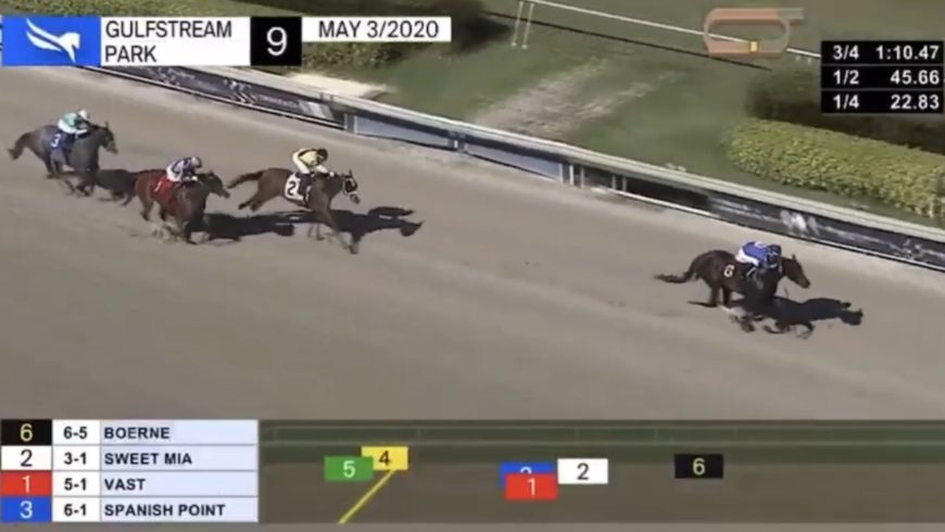 BOERNE win at Gulfstream Park May 3, 2020 (3 wins in a row!!)